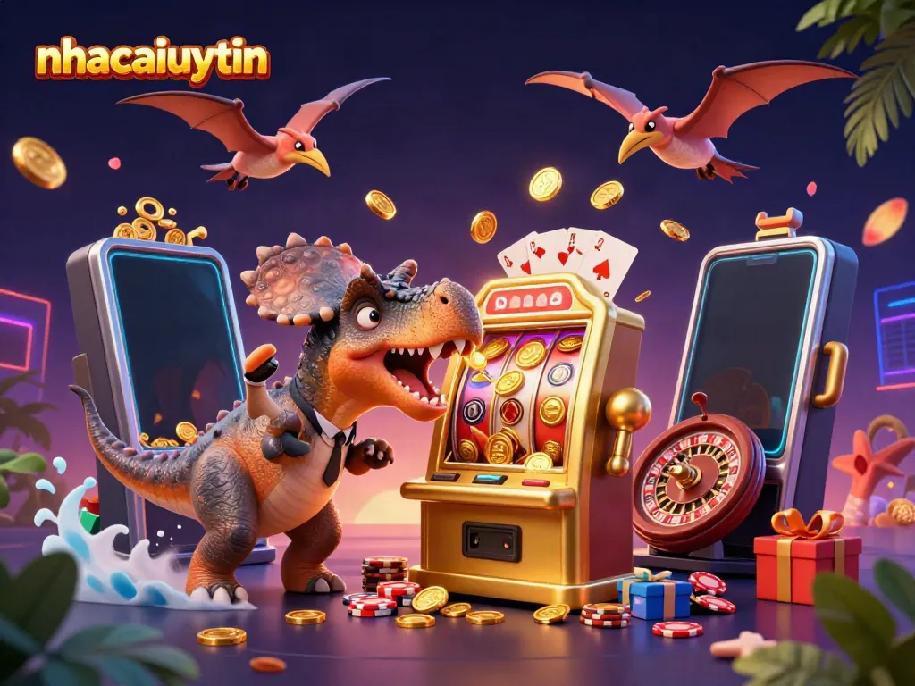 Experience the excitement at nhacaiuytin with a colorful scene of fun and jackpots!